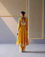 Mango Tower Anarkali With Embroidered Dupatta
