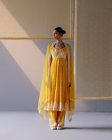 Mango Tower Anarkali With Embroidered Dupatta